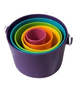 Tupperware Tote Em Pails Stacking Kids Learning Toy Beach Sand Bath Water Sift  - $39.19