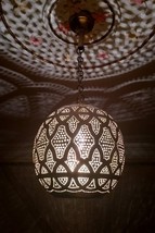  Gold Ceiling Lamp Antique Brass Moroccan Lamp Pendant Ceiling Light Fix... - £153.39 GBP