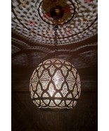  Gold Ceiling Lamp Antique Brass Moroccan Lamp Pendant Ceiling Light Fix... - £153.35 GBP