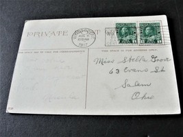 Georgian Bay, Ontario, Canada-King George V, 1 cent Canada -1917 Postcard. RARE. - $32.74