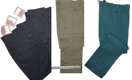 Trousers Summer Man Pure Cotton Light Solid Black Khaki Made IN Italy - £39.36 GBP+