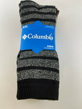 Columbia Men&#39;s Crew Socks 4 Pair Pack New BROWN/KHAKI/CHARCOAL - $12.86