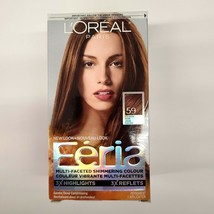 L&#39;Oreal Paris Feria 59 Rich Golden Brown Multi-Faceted Shimmering Hair Color - £15.49 GBP