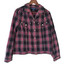 Evan Picone Womens Jacket XL Outdoors Comfy Western Indie Snap Button Pl... - $20.50