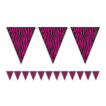 Beistle Company Zebra Print Pennant Banner - Pack of 12 - $85.89