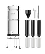 OEMIRY 3.25G Gravity-Fed Water Filter System with Stand, Stainless Steel - €152,95 EUR