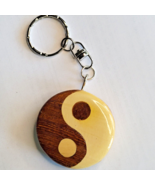 Yin Yang Key Chain Charm Wood Keychain Ring Pendant Car Fob Keyring Symb... - $13.52 CAD