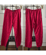 Polo Ralph Lauren Allover Pony Pajama Pant Red Cotton Flannel $55 L - $33.96 CAD