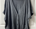 Coldwater Creek Short Sleeved Cardigan Sweater Womens Plus Size 3x Dark ... - $19.75