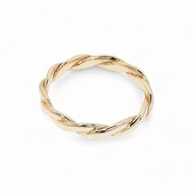 Twisted Ring/Braided Ring/Braided Gold Ring/Rope Ring/Gold Stacking Ring - £398.62 GBP