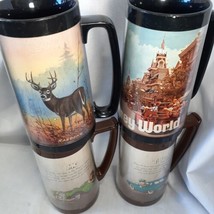 Lot of 4 Thermo-Serv Plastic Coffee Tea Coca Mugs Made In USA  14 oz Cup... - $32.68