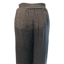 2b Bebe Womens Dress Pants Sz Large Black Elastic Waist Pull On Wide Leg... - $11.98