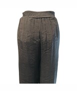 2b Bebe Womens Dress Pants Sz Large Black Elastic Waist Pull On Wide Leg... - $16.38 CAD