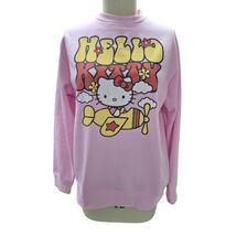 NWT Hello Kitty by Sanrio Pink Sweatshirt Sz M Cotton Blend Fairy Kei - $36.00