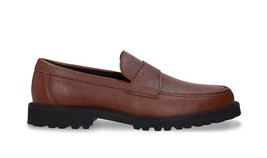 Men loafers vegan leather brown dress slip on versatile elegant lasting ... - $1,693.02 MXN