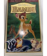 Bambi: 55th Anniversary Walt Disney&#39;s Masterpiece (VHS, Limited Edition) - $7,120.66 MXN
