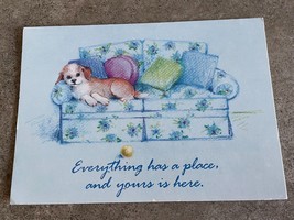 Argus Postcard Miss You Fur Mom Dog Puppy Love Card Vintage 1980&#39;s  - $4.74
