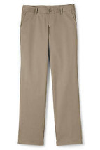 Lands End Uniform Junior Size 3, 33&quot; Inseam Stretch Chino Pant, Khaki - $20.00