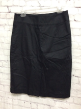 Spense Womens Pencil Skirt Black Stretch Slit Lined Zip 10 - $16.06