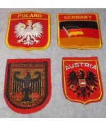 Germany Austria Poland Souvenir Travel Patch Lot with Germany Lapel Hat Pin - $19.95