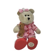 Starbucks Coffee Plush Bearista Bear Teddy Pink Pajamas Christmas 2007 10&quot; - £8.24 GBP