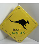 New Team Australia 11 By 11 Inch Sign Kangaroo Yellow Foam?  - £11.14 GBP