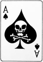 Vietnam War Era - Ace of Spades Death&#39;s Head Card -  Poster - $32.99