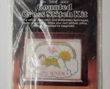 1983 Valiant Crafts Cross Stitch Kit #7105 Beginners 5&quot;×7&quot; Babies Are He... - $9.89