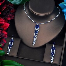 Sparkling Dubai Full Cubic Zircon Jewelry Sets For Women Wedding Accessories Lon - £60.23 GBP
