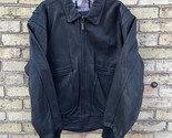 Harley Davidson Leather Flight Bomber Motorcycle Jacket Size 44 Black EUC - £77.23 GBP