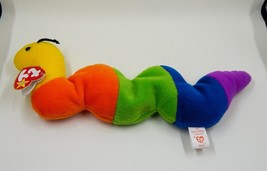 TY Beanie Baby Inch The Worm 11 Inch Plush Stuffed Toy Yarn Antenna Swing Tag - £11.79 GBP
