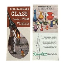 2 Vintage Handmade Handblown Glass West Virginia Brochures Rainbow Factory Tour - £11.26 GBP