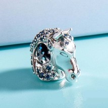 925 Sterling Silver Disney Frozen Nokk Horse Charm With CZ Charm  - £13.98 GBP