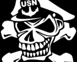 Navy Chief Skull and Crossbones Vinyl Car Cut Vinyl Decal Sticker US Seller - $6.72+