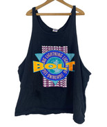 Vintage Lightning Bolt World Team Tank Top 3XL Black Made in the USA Gra... - $46.53