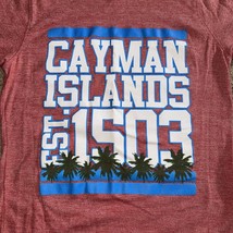 Cayman Islands Tee T Shirt Adult Size Large Men&#39;s Red Unisex Tee Top Casual - $11.83