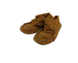 Beaded Leather Moccasins w Cuff Low Bootie Women&#39;s US Size 8 - £30.59 GBP