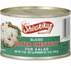 Shirakiku Sliced Water Chestnut For Salad 8 Oz (Pack Of 15) - £115.88 GBP