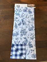 Rachel Ashwell Easter Bunny Floral Table Runner Reversible Plaid Cotton ... - £31.94 GBP