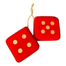 Pair Novelty Red Dice For Rearview Mirror Car Truck Hot Rods Rat Classic - £7.43 GBP