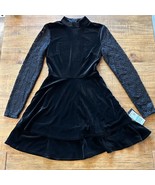 CITY STUDIO black Juniors size 5 velvet lace dress new with tags party f... - $27.34 CAD