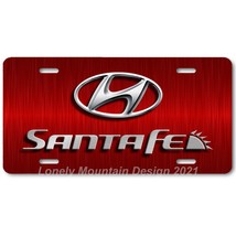 Hyundai Santa Fe Inspired Art on Red FLAT Aluminum Novelty Car License Tag Plate - £14.13 GBP