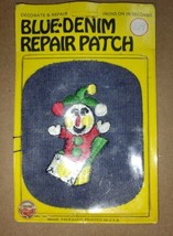 Vtg Rainbow Novelty Co., Iron-On Blue Denim Patch *Jack in the Box* NOS! - $10.00