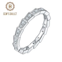 GEM&#39;S BALLET Wedding Band Engagement Statement Jewelry 925 Sterling Silv... - £43.71 GBP