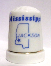 Jackson, Mississippi Souvenir Thimble-New - £3.95 GBP