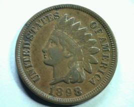 1898 INDIAN CENT PENNY EXTRA FINE / ABOUT UNCIRCULATED XF/AU NICE COIN E... - $17.00