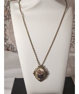 Vintage Sarah Coventry Victorian Floral Rose Marie Cameo Pendant Necklac... - $24.74