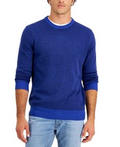 Club Room Men&#39;s Elevated Cotton Marl Sweater in Cerulean Marl Blue-Size 2XL - $19.97