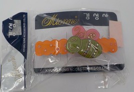 Mionne Kyung Sung Accessories Girls Orange Barette Hair Clip W/ Happy Bumblebee - £7.97 GBP