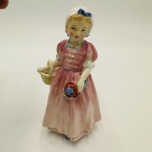 Royal Doulton Figurine Tinkle Bell Pink Girl Basket  HN 1677 Porcelain England - £36.55 GBP